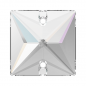 Swarovski 3240 Square Sew-on 22mm Crystal AB 1ks
