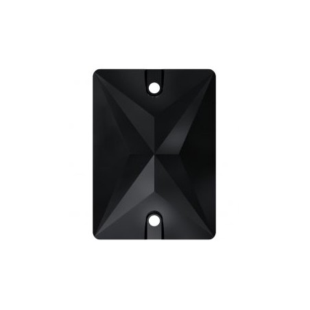 Swarovski 3250 Rectangle Sew-on 18x13mm Jet 1ks