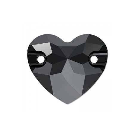 Swarovski 3259 Heart Sew-on 12mm Jet 1ks