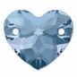 Swarovski 3259 Heart Sew-on 12mm Denim Blue 1ks