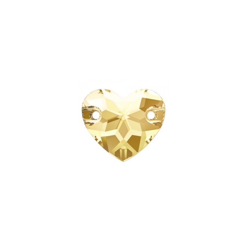 Swarovski 3259 Heart Sew-on 12mm Crystal Golden Shadow 1ks Swarovski 3259 Heart Sew-on 12mm Crystal Golden Shadow 1ks