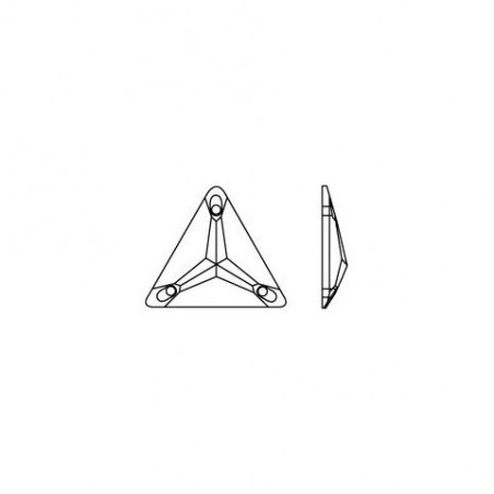Swarovski 3270 Triangle Sew-on 16mm Crystal AB 1ks