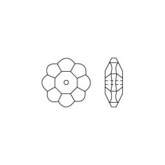Swarovski 3700 Marquerite Lochrose Sew-on 14mm Crystal AB Unfoiled 1ks