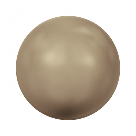Swarovski 5818 Half-drilled Pearl 6mm Bronze Pearl 1ks