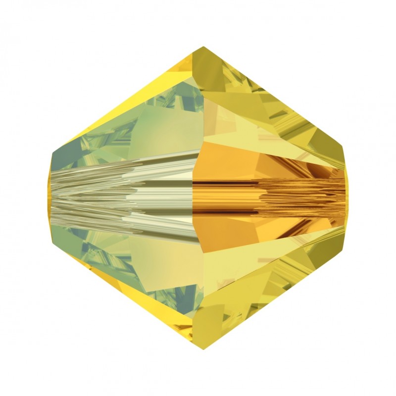 Swarovski 5328 4mm Light Topaz AB2X