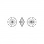 Swarovski 3015 Rivoli Button 12mm Jet Hematite 1ks