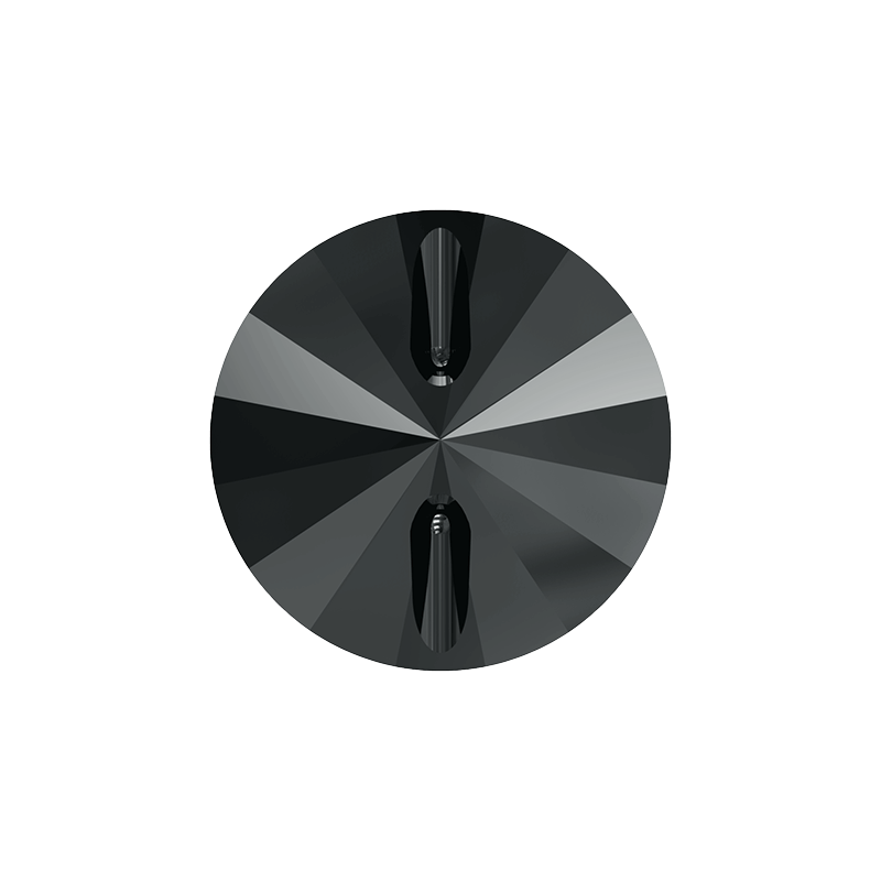 Swarovski 3015 Rivoli Button 12mm Jet Hematite 1ks Swarovski 3015 Rivoli Button 12mm Jet Hematite 1ks