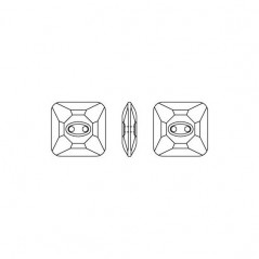 Swarovski 3017 Square Button 12mm Light Colorado Topaz 1ks