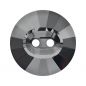 Swarovski 3019 2-Hole Rivoli Button 12mm Crystal Silver Night 1ks