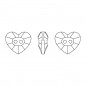 Swarovski 3023 Heart Button 16x14mm Crystal AB 1ks