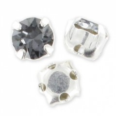 Swarovski Chaton Montés Rhinestones 4mm Crystal Silver Night 10ks
