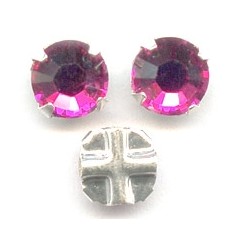 Swarovski Sew-on Rhinestones 6mm Fuchsia 5ks