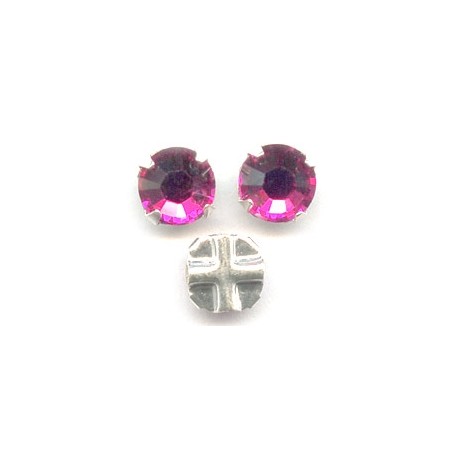 Swarovski Sew-on Rhinestones 6mm Fuchsia 5ks