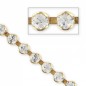 Swarovski štrasová retiazka 4mm Crystal/Gold Tone 20cm