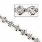 Swarovski štrasová retiazka 4mm Crystal / Black Nicke Tone x20cm
