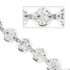 Swarovski štrasová retiazka 5.5mm Crystal / Rhodium Tone x20cm