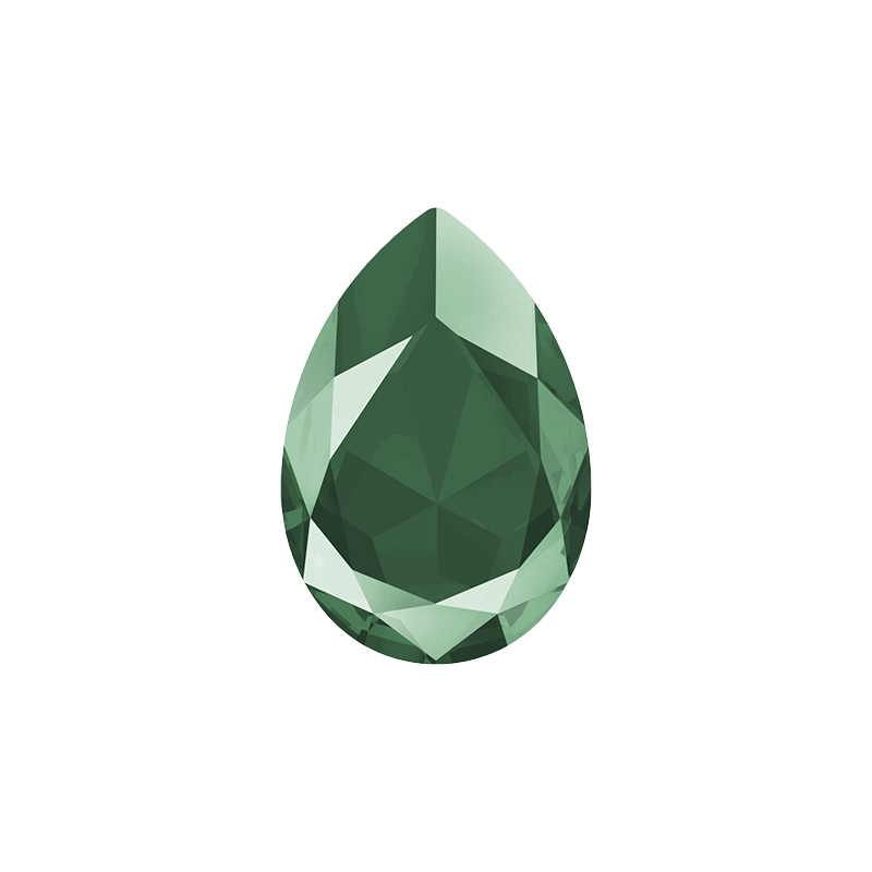 Swarovski 4327 Pear 30x20mm Crystal Royal Green