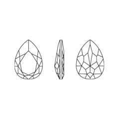 Swarovski 4327 Pear 30x20mm Crystal Ivory Cream