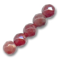 Achát červený  fazetovaný 10mm x 5ks