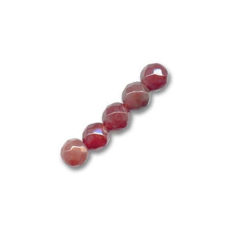 Achát červený  fazetovaný 10mm x 5ks