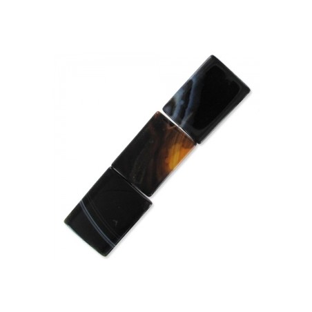 Achát čierny 32x23mm x 1ks