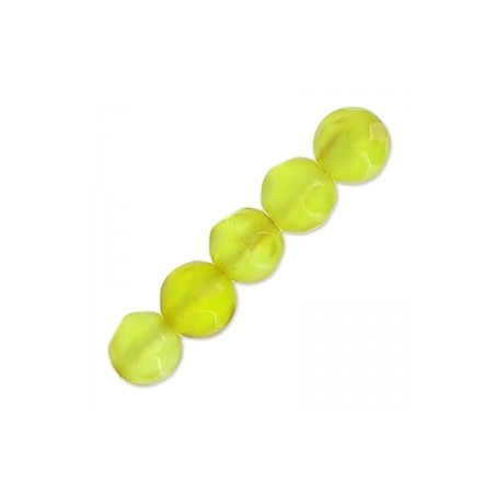 Achát farbený fazetovaný žltý 4mm x 20ks