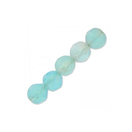 Achát farbený fazetovaný Light Turquoise 4mm x 20ks