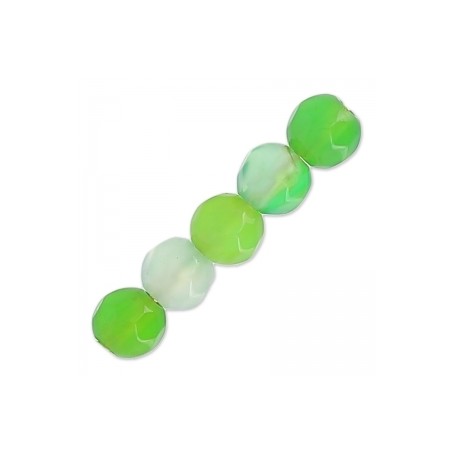 Achát farbený fazetovaný Green 4mm x 20ks