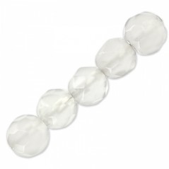 Achát farbený fazetovaný White Opal 4mm x 20ks