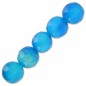 Achát farbený fazetovaný Dark Turquoise 6mm x 15ks