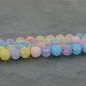 Achát farbený fazetovaný Multicolour Pastel 6mm x 35cm