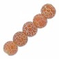 Achát praskaný Dark Peach 4mm x 20ks