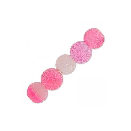 Achát praskaný Fuchsia 6mm x 15ks