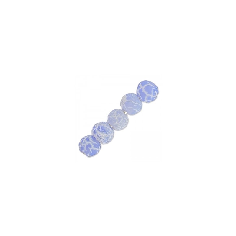 Achát praskaný Light Sapphire 6mm x 15ks