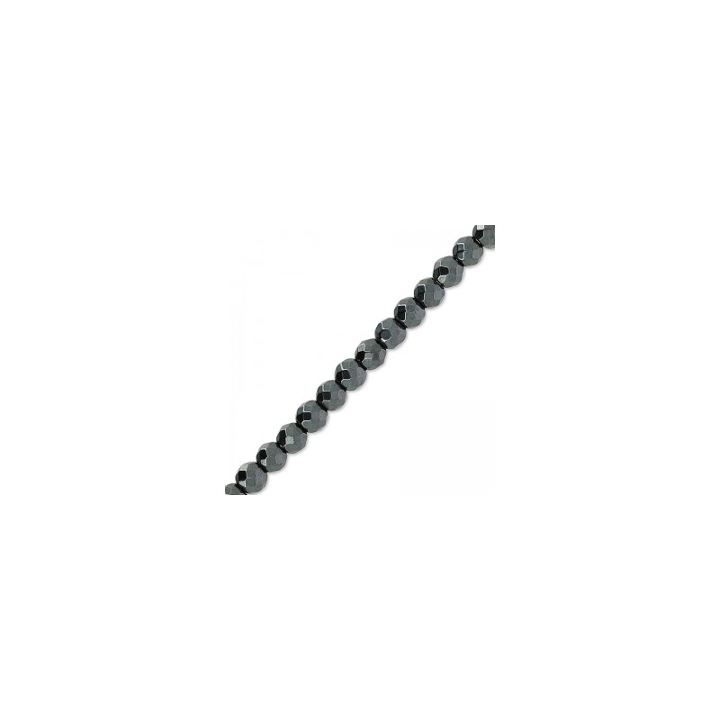 Hematit fazetovaný 3mm x 25ks Hematit fazetovaný 3mm x 25ks