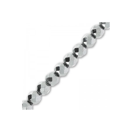 Hematit fazetovaný 4mm Chrome x 20ks
