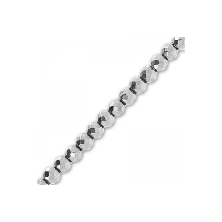 Hematit fazetovaný 3mm Chrome x 25ks