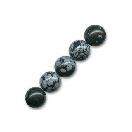 Obsidián Snowflake 12mm x 1ks