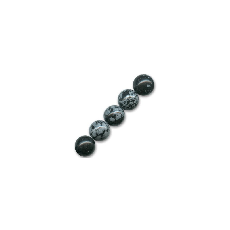 Obsidián Snowflake 12mm x 1ks Obsidián Snowflake 12mm x 1ks