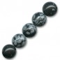 Obsidián Snowflake 12mm x 1ks