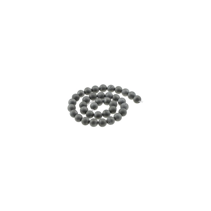 Achát drúzový Silver 14mm x 1ks