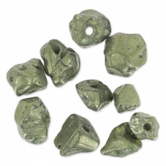 Pyrit nepravidelné korálky 6mm x 10ks
