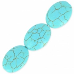Tyrkys syntetický ovál 24.5x18mm x 1ks