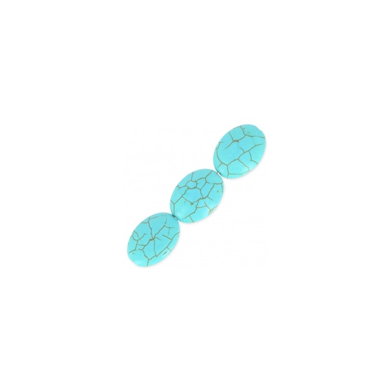 Tyrkys syntetický ovál 24.5x18mm x 1ks Tyrkys syntetický ovál 24.5x18mm x 1ks