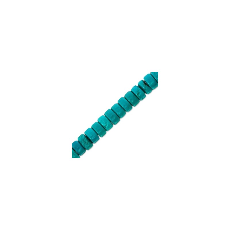 Tyrkys imitácia Rondelles Heishi 4.3mm x 39cm