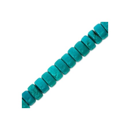 Tyrkys imitácia Rondelles Heishi 4.3mm x 39cm