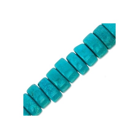 Tyrkys imitácia Rondelles Heishi 6.5mm x 39cm