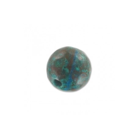 Chryzokol korálky poloprevŕtané 6mm x 2ks