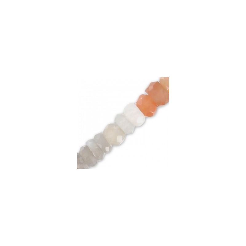 Mesačný kameň dúhový ploché fazetované korálky 3.5mm x 35cm