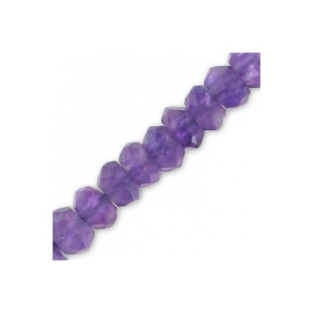 Ametyst ploché fazetované korálky 3.5mm x 35cm